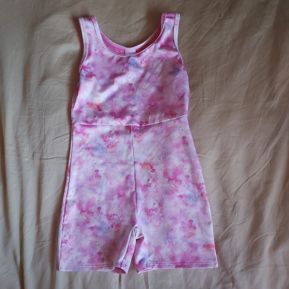 Cat & Jack Pink Tie-Dye Girls Romper